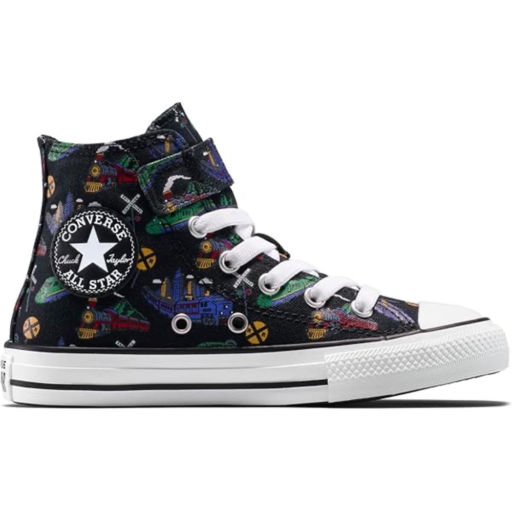 Converse Chuck Taylor Hi 1V Black Train Print NEW Kids Size 3 Youth
